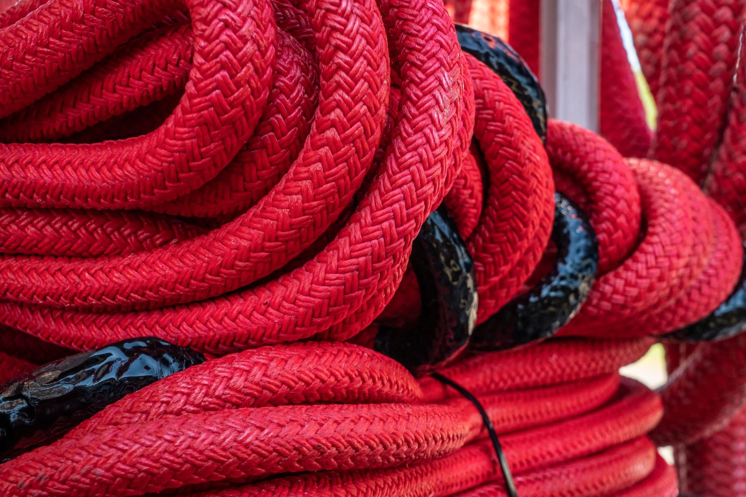 offroad kinetic rope - JC Whitney red kinetic rope