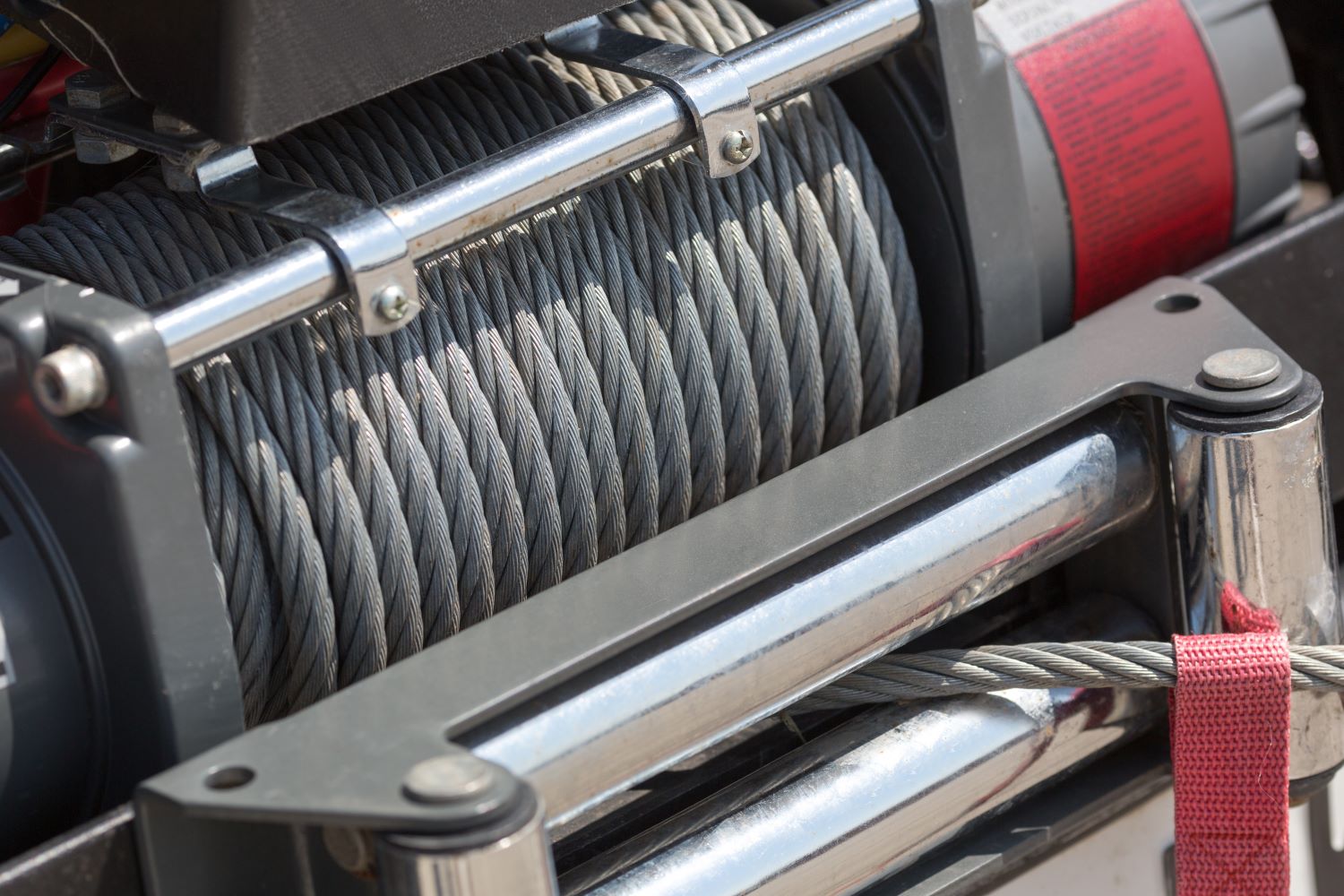 offroad winch - JC Whitney close up shot of a winch